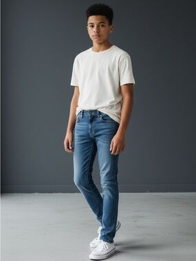 LEVI’S Boys Regular Fit Blue Jeans